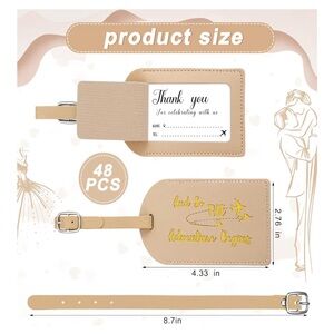 45 Wedding Favor Luggage Tags